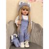 55 CM Reborn Dolls Realistic Baby Toy Full Body Silicone with Lovely Clothes Baby Girl Soft Toddler Bebe Birthday Gift Toy