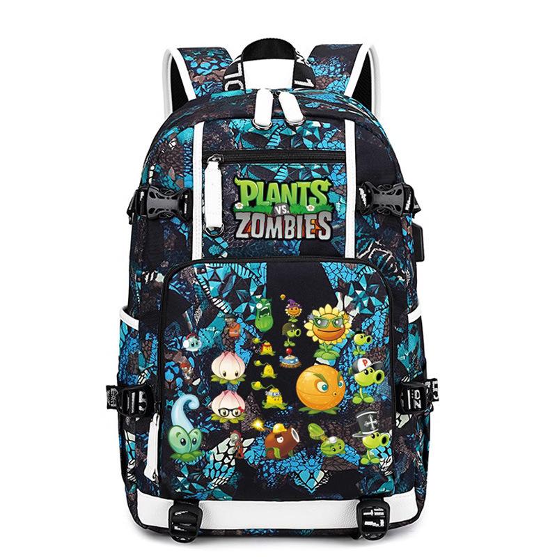 Plants vs. Zombies Backpack for Kids Boys Grades 3-6 Waterproof Spine Protection Lightweight School Bag