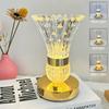 Crystal LED Vase Table Lamp USB Charging Touch Switch Tricolor Dimming Bedroom Decoration Bedside Living Room Decor Desk Lamp