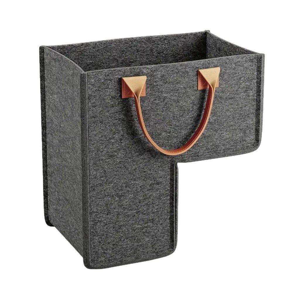 Portable Large Capacity Felt Storage Basket for Wardrobe and Dormitory Organization