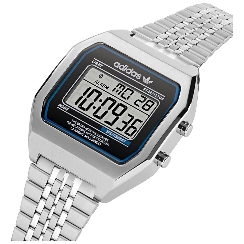 [Часы adidas Originals] Унисекс-часы Adidas DIGITAL TWO AOST22072 Серебристые [Параллельный импорт]