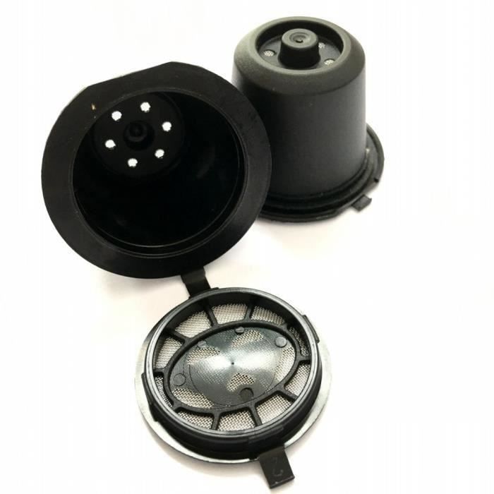 Многоразовые капсулы Nespresso - HTOWSN - 6x Черные - Используются 30-50 раз - Цилиндрические - Пластик