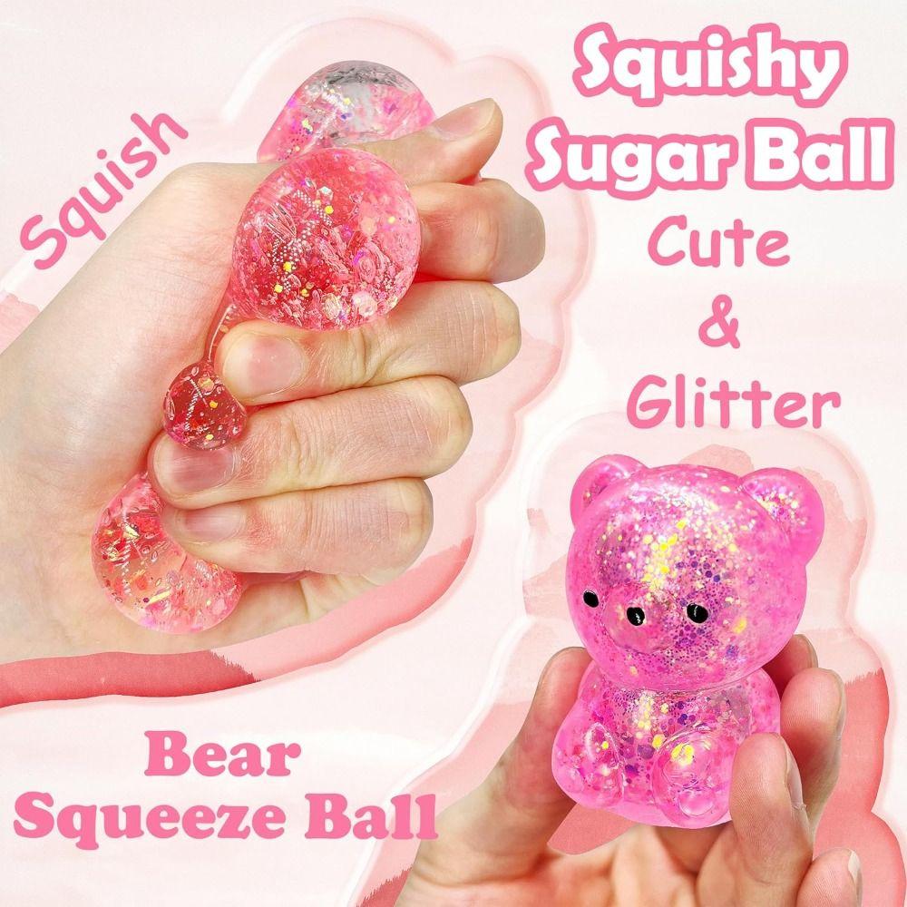 Cute Sugar Stress Ball Sensory Toys Soft Squishy Ball  for Kids Easter Basket Stuffers