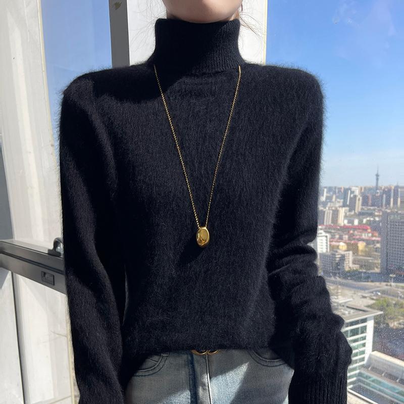Женский кашемировый свитер Qinghe кашемир 30% кашемир 30% норка 30% шерсть 10% нейлон Женский осенне-зимний толстый кашемировый свитер мягкий и теплый