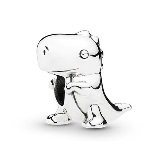 Silver Animal Cat Panda Rabbit Rabbit Lion Owl Unicorn Horse Jewelry Pendant Bracelet DIY Fit Original Bracelet