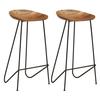 VidaXL Bar Stools Set of 2 Solid Acacia Wood 247934