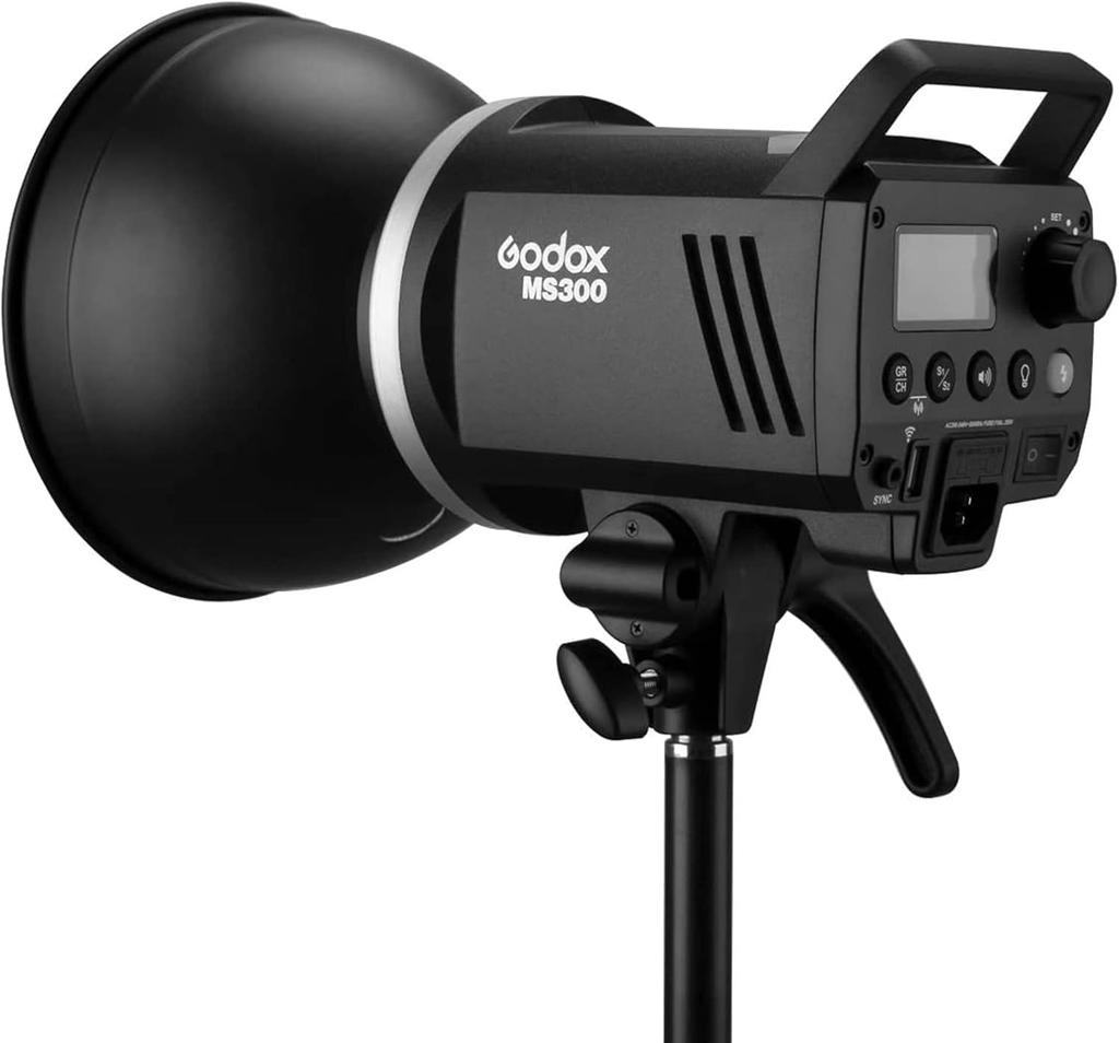 Студийная вспышка GODOX MS300 150 Вт Shapelight Bowens, время восстановления 300 Вт, 2,4 ГГц, выход, антипредвспышка, установка, 5600+200 К КЦ, 0,1–1,8 с