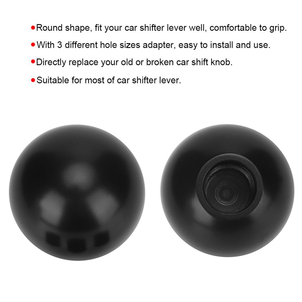 Универсальный рычаг переключения передач автомобиля круглой формы алюминиевый адаптер ручки переключения передач черный