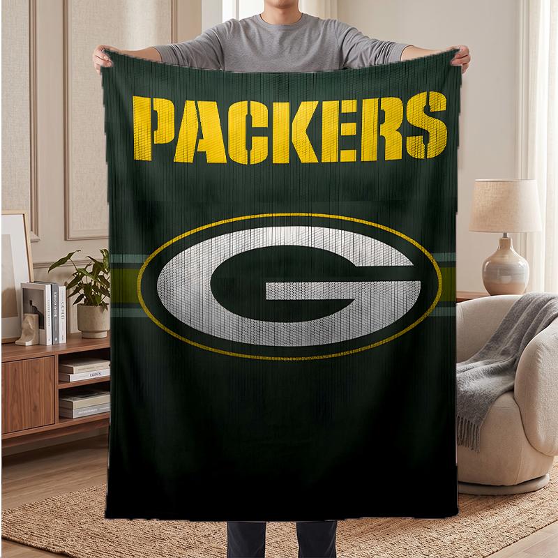 Green Bay Packers Soft Warm Flannel Blankets Comfortable Blanket for Home Decoration Gifting