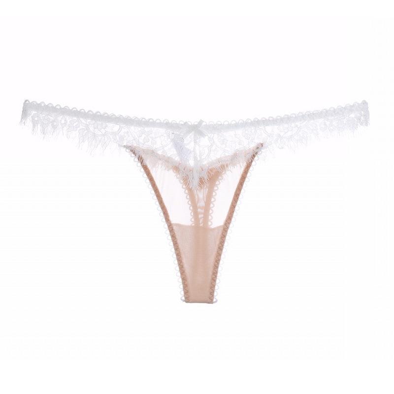 Кружевные стринги с низкой посадкой и Т-образной спинкой - Мягкое и дышащее нижнее белье