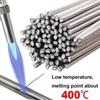 60pcs Low Temperature Easy Melt Aluminum Universal Silver Welding Rod Cored Wire Rod Solder No Need Solder Powder Weld Bar