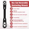 GOLD DEER Ratchet Wrench, 4-in-1, 8mm, 10mm, 12mm, 13mm, Double Box Ratchet Wrench, Open End Wrench, Angle Ratchet Wrench Set, Straight Type with Dire