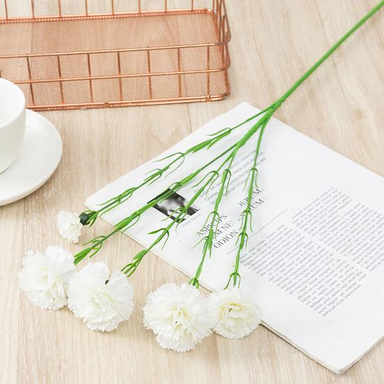 1 ветка, имитация цветка, реалистичная, легкая в уходе, гибкая, модная цветочная композиция, искусственная ветка цветка гвоздики на День матери