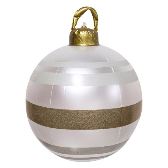 Рождественский надувной мяч Yousheng диаметром 60 см, водонепроницаемый рождественский мяч, устойчивый к разрывам, многоразовый, гигантский надувной мяч для праздничного декора двора, газона, крыльца