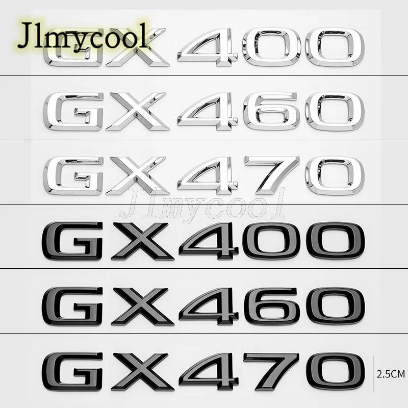 HZN3 3D Chrome Glossy Black ABS Letters Number GX400 GX460 GX470 Emblem For Lexus Car Trunk Logo Badge Sticker