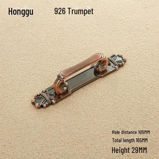 European Antique Copper Double Door Handle - Exposed & Invisible Design