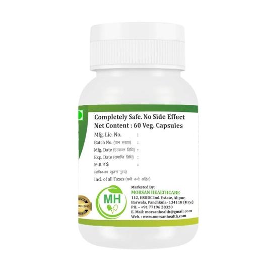 Morsan Healthcare NEEM Capsules – 60 Veg Capsules | Pure Azadirachta Indica Extract | Natural Plant-Based Herbal Supplement | Pack of 1