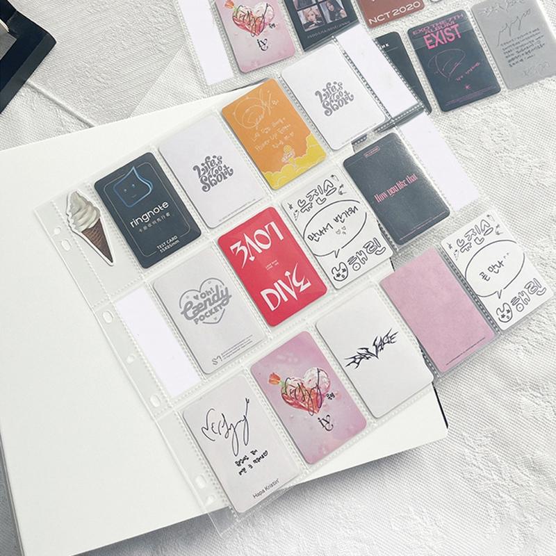 5-15 Grid Binder Photocard Holder 10-90pcs Inner Page Large Capacity Photo Album Idol Card Collect Book Poka Cards Binder Album