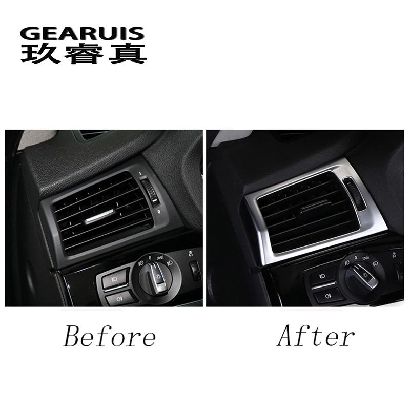 Стайлинга автомобилей переменного тока передняя отделка воздуховода рамка декоративная наклейка крышка углеродное волокно для BMW X3 F25 X4 F26 интерьер авто