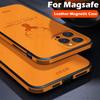 Кожаный чехол для телефона с узором оленя для iPhone 14 Plus 13 12 11 Pro Max Для Magsafe Беспроводная зарядка Магнитный Ударопрочный Чехол