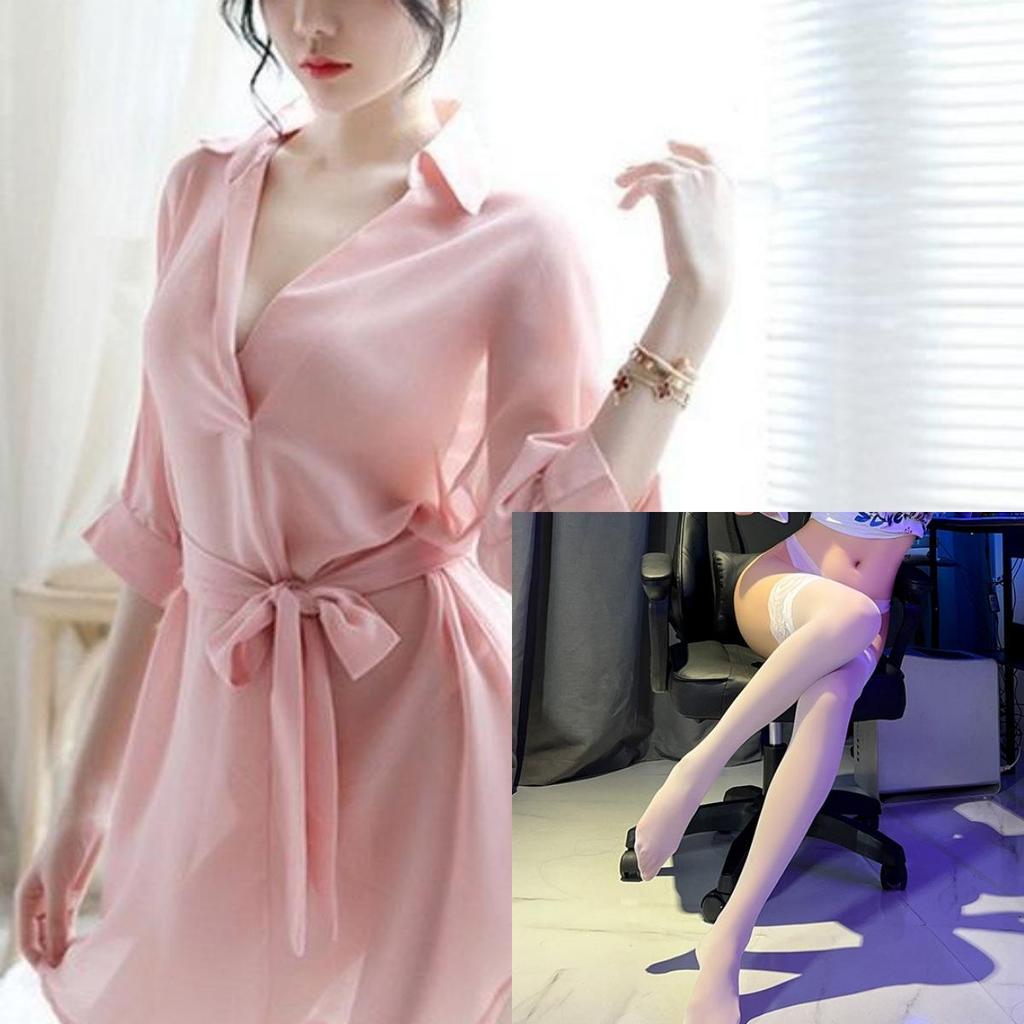 Desire Sheer Lingerie Shirt: Sexy, See-Through Nightgown with Temptation and Easy Removal