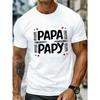 Мужская футболка с принтом Papa PAPY - Повседневная, с круглым вырезом, коротким рукавом, легкая и удобная летняя футболка, с принтом, топ