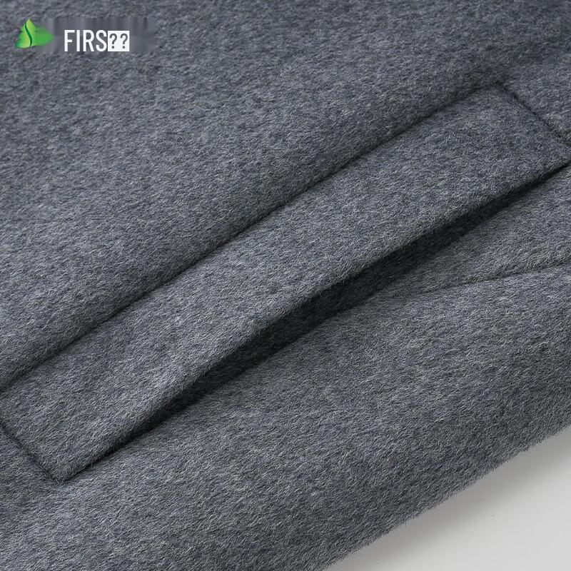 Мужское длинное двустороннее пальто из смесовой шерсти Shanshan