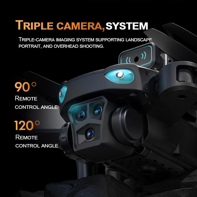 Новый дрон M20 Pro 4K ESC HD с тройной камерой, оптическим позиционированием потока, обходом препятствий, бесщеточным WIFI FPV, складным квадрокоптером с дистанционным управлением, игрушка в подарок