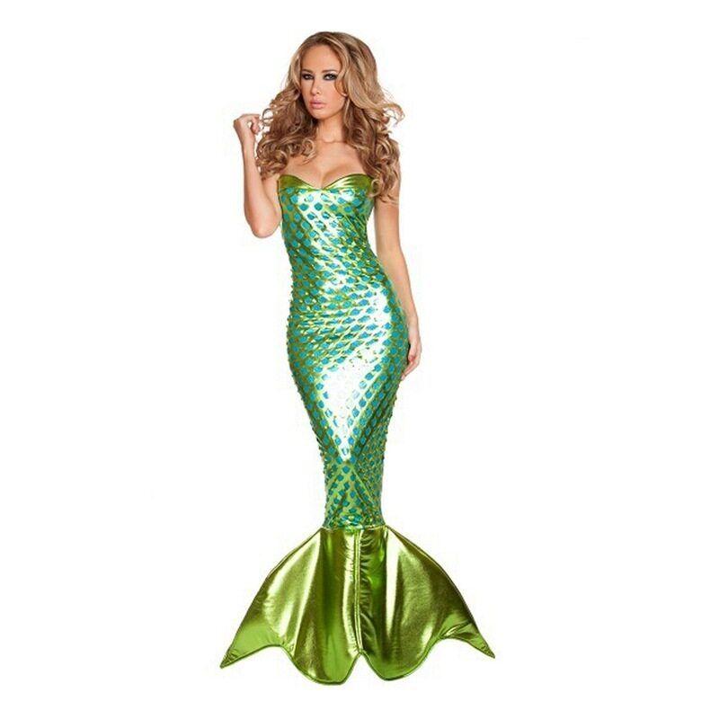 Halloween Costume Adult Mermaid Sequin Princess Dress Fishtail Cosplay European and American Amazon Hot-Selling Mermaid Dress