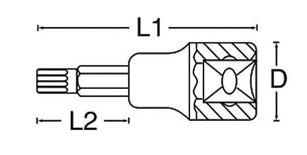 СИГНЕТ (#22545) Головка с шестилопастным профилем Torx T-45, 3/8", 22868