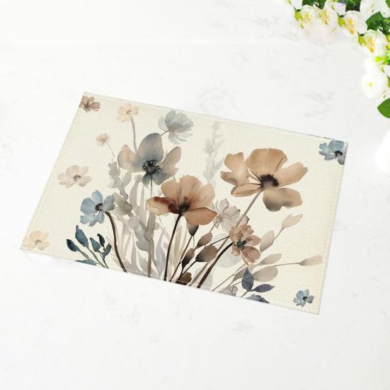 45295 шт. подставка для столовых приборов с принтом и цветочным узором, теплоизоляция, устойчивая к морщинам, защита стола, вечерние, кухня, столовая