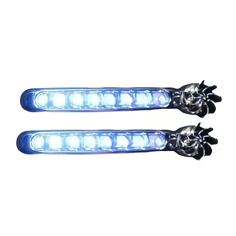 Wind Powered Car LED DayTime Running Lights Creative Auto Auxiliary Lighting Rotation Fan Lamp Automobile Day Time Headlights
