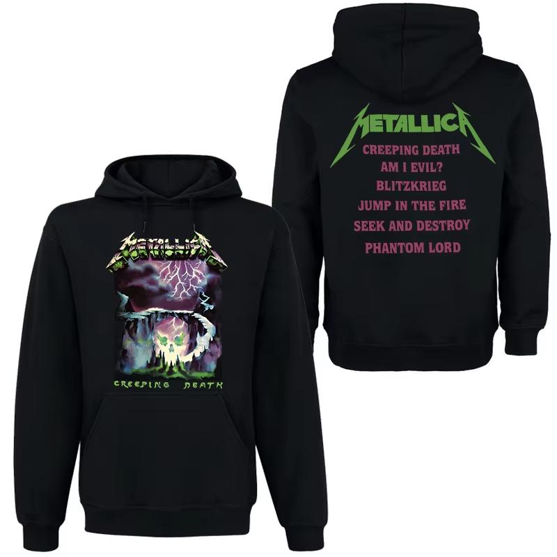 Худи METALLICA Рок Темный Ветер Мужской Уличный Хип-Хоп Топ Удобный Свитшот с Капюшоном Осень/Зима Индивидуальность Мужская Одежда