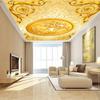 Обои 3d Золотой Европейский Узор Стиль Потолок Настенная Роспись Гостиная Спальня Фон Стена 3d Потолок Настенная Роспись