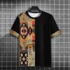 Summer Men's T-Shirt Ethnic 3d Print Casual Short Sleeve Tee Fashion Street Male Oversized Clothing Vintage T-Shirt Sportwear