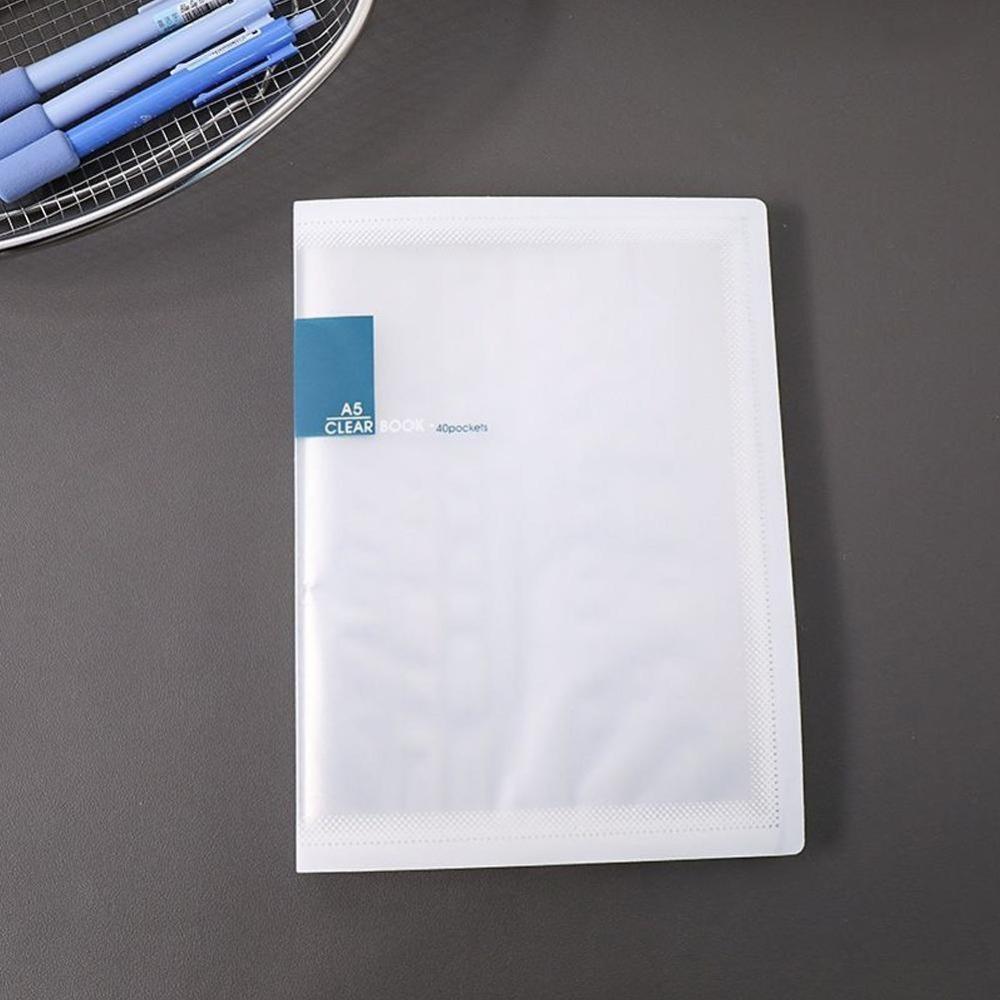 20/40 Pages Landscape Sticker Storage Book Transparent A5 File Folder Students