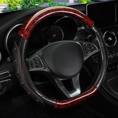 Автомобильный чехол на руль D-образной формы из красного дерева для Golf 6 7 Polo Passat Tiguan 2016 2017 2018 для Kia Sportage Optima