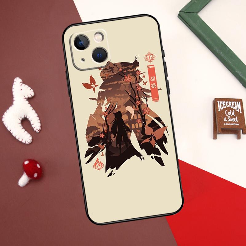 Чехол Genshin Impact Hu Tao для iPhone 13 12 14 15 Pro Max Mini 7 8 Plus SE 2020 X XS MAX XR 11 14 15 Pro Max