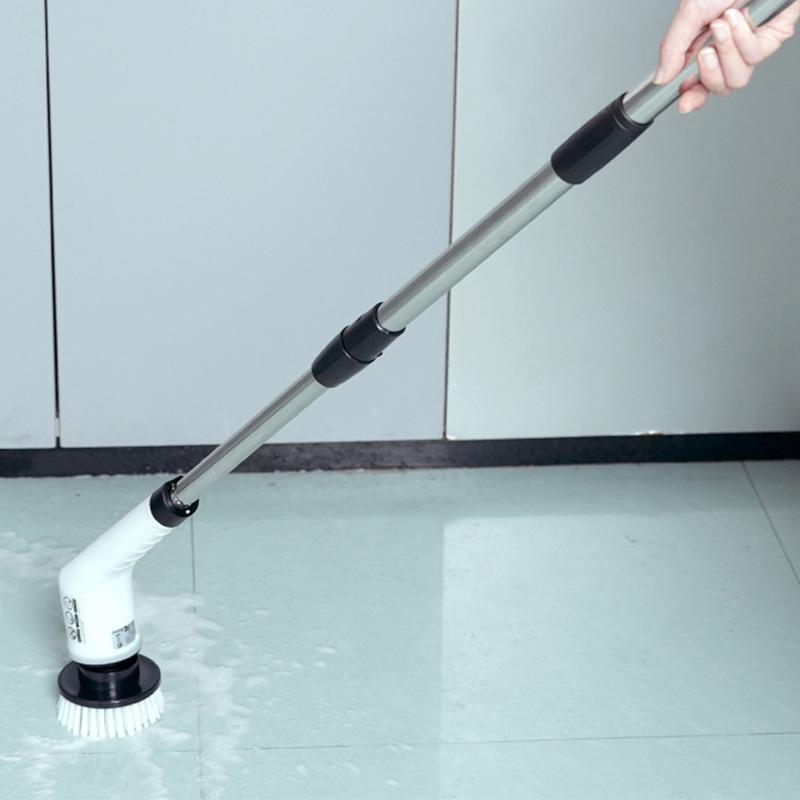 Электрическая щетка для уборки 7-в-1 Многофункциональная щетка для уборки кухни и ванной комнаты Вращающаяся беспроводная электрическая спин-машина для уборки