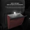 UBFMQ1 Seat Back Storage Bag Magnetic Open PU Leather Garbage Trash Bin Pocket Organizer Car Accessories Key For Tesla Model 3 Y X Coil
