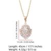 Teardrop Pendant Necklace for Women Golden Stainless Steel Clavicle Chain Wedding Party Daily Wear Jewelry Accessories
