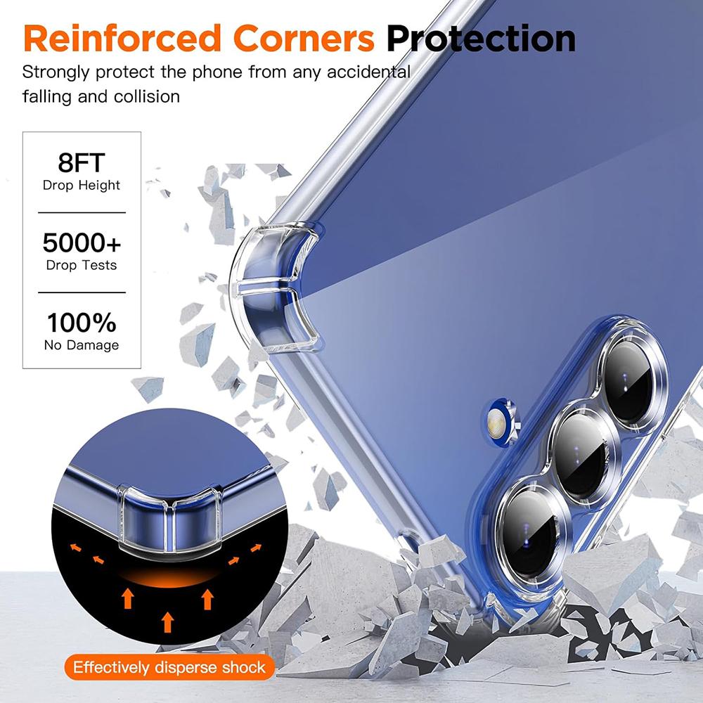 Противоударный силиконовый чехол для Samsung Galaxy S25 Edge S24 S23 S21 FE S22 Ultra Plus 5G прозрачный ультратонкий мягкий чехол S25ultra Shell