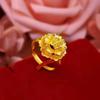 Peony Goldplated Stunning Ring For Women Featuring Adjustable Size And Sweet Floral Design