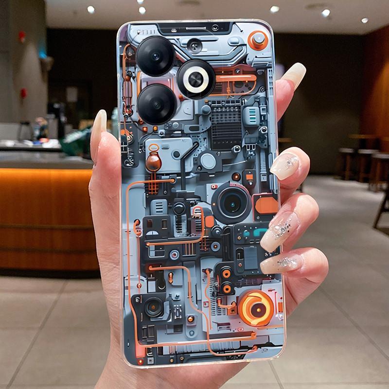 Чехол Для infinix Smart 8/Smart 8 Pro Роскошный Дракон Милый Крутой Мальчики Девочки Мягкий силикон Чехол для телефона Задняя крышка Прозрачный корпус