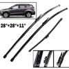 Ford Kuga 2013-2017 Front & Rear Boneless Windshield Wiper Blades Set