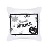 Nordic Black and White Halloween Cushion Letters Ghost Peach Skin Cushion Cartoon Home Cushion Cover