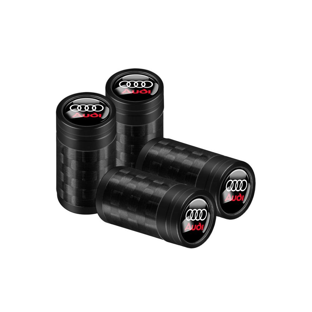 4Pcs Car Styling Carbon Fiber Wheel Tire Valve Caps Stem Case For 4UGEX Sline A1 A3 A4 A5 A6 A7 A8 B8 B9 B6 C6 Q2 Q3 Q5 Q7 TT RS