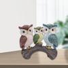 Owl Statue ,Figurine, Holiday Decor ,Crafts Collectible Resin Ornament Desktop Decoration for Desk