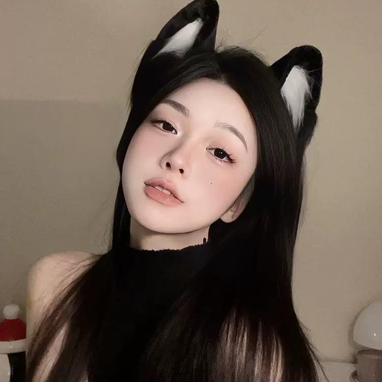 Plush Lolita Cat Ear Headband Hair Accessories for Halloween