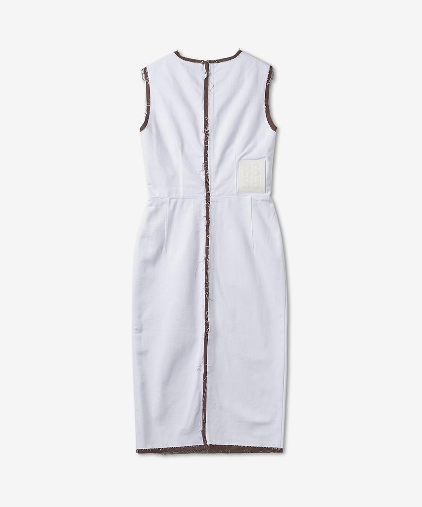 RAF SIMONS Back Button Fit Dress - White / 231W4640010